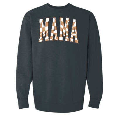 MAMA Checkered - Comfort Colors Ring Spun Crewneck Sweatshirt Thumbnail