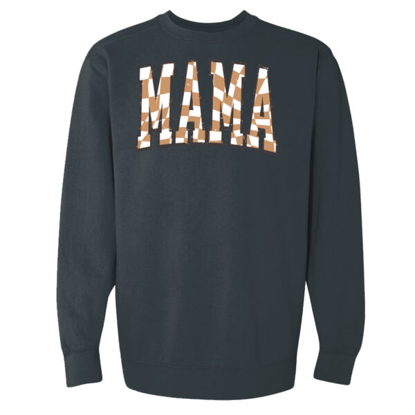 MAMA Checkered - Comfort Colors Ring Spun Crewneck Sweatshirt Thumbnail