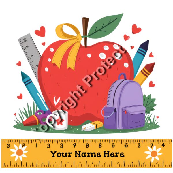 Custom Back-to-School Apple Thumbnail