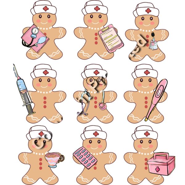 Nurse Gingerbread Men Thumbnail