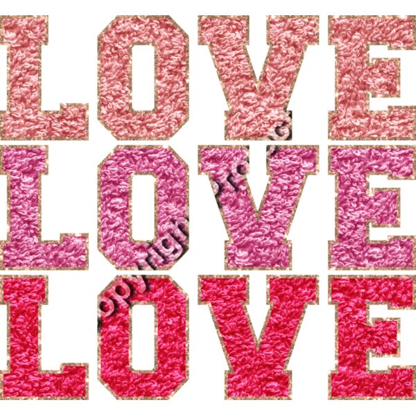 Love Love Love Faux Chenille Thumbnail