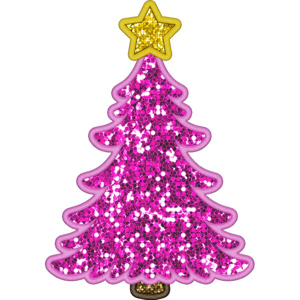 Pink Faux Sequin Christmas Tree Thumbnail