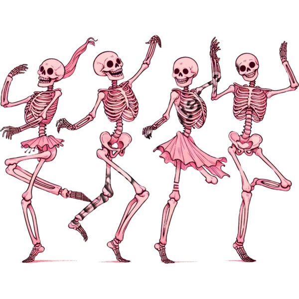 Pink Dancing Skeletons Thumbnail