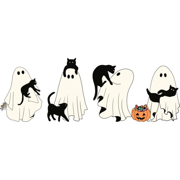 Halloween Cat Mom Ghost Thumbnail